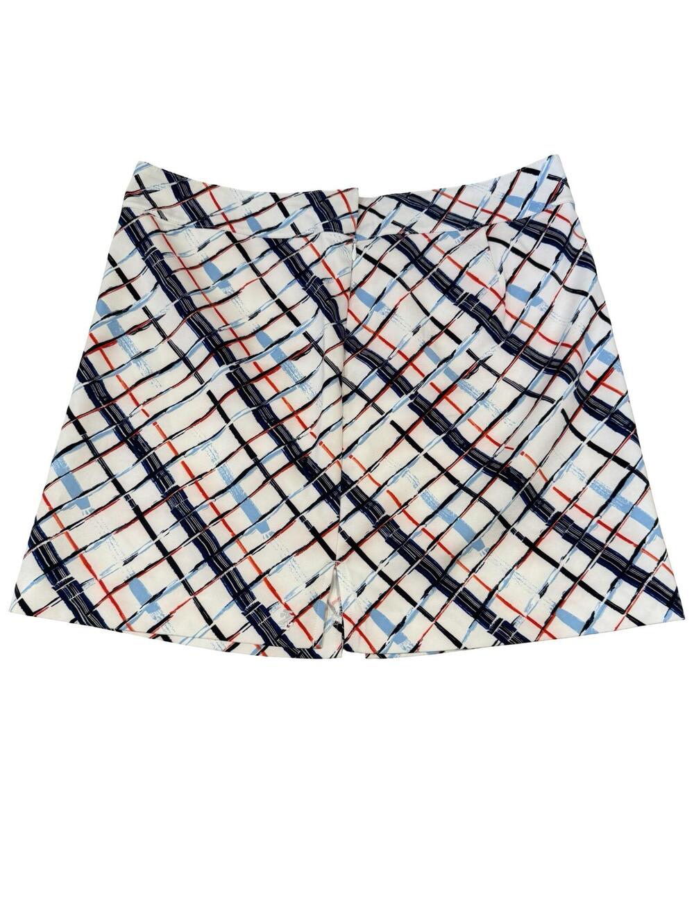 Izod White Red and Blue Golf Skirt Skort - Size 10